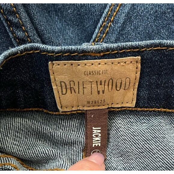 Driftwood Classic Fit Jackie Floral Embroidery Distressed Women's Jeans Size 28 - Picture 4 of 5